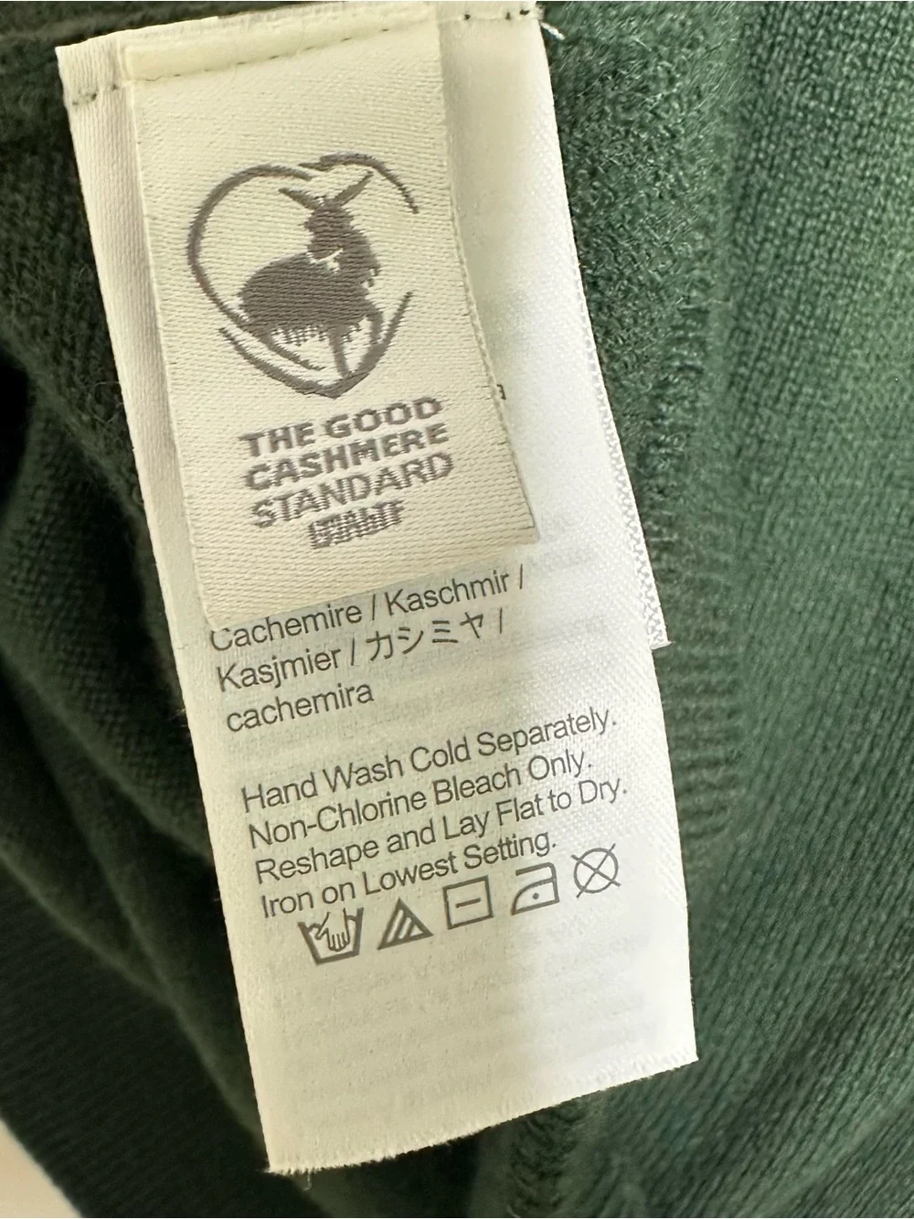 J.CREW Green 100% Cashmere Crewneck Sweater Size Small Raglan Sleeve
